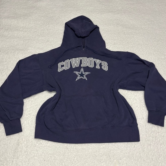 Dallas Cowboys Women Blue Vintage Wash Logo Hoodie - Picture 1 of 10
